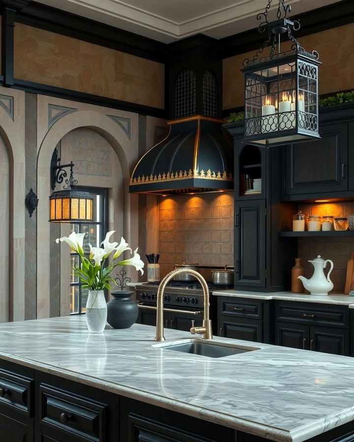 Textured Walls - 30 Gothic Kitchen Ideas