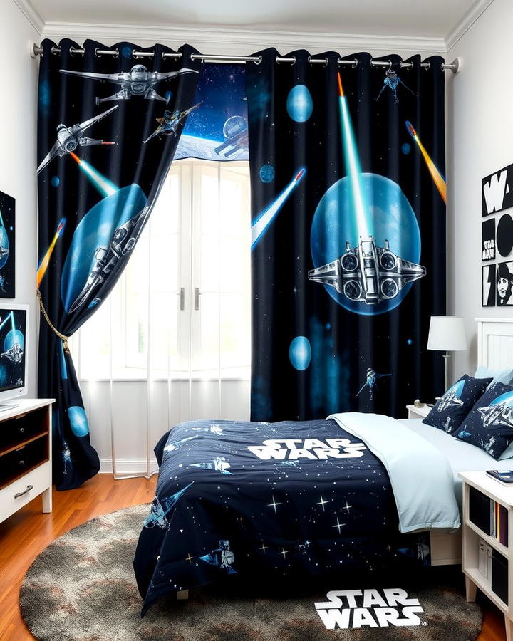 Themed Curtains and Drapes - 25 Star Wars Room Ideas