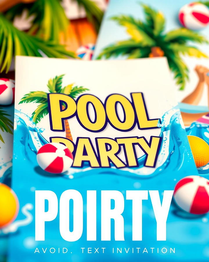 Themed Party Invitations - 25 Pool Party Ideas