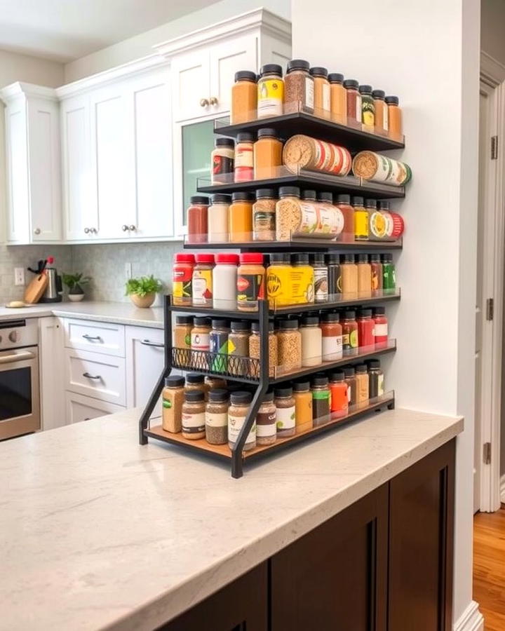 Tiered Countertop Spice Rack - 25 Spice Rack Ideas