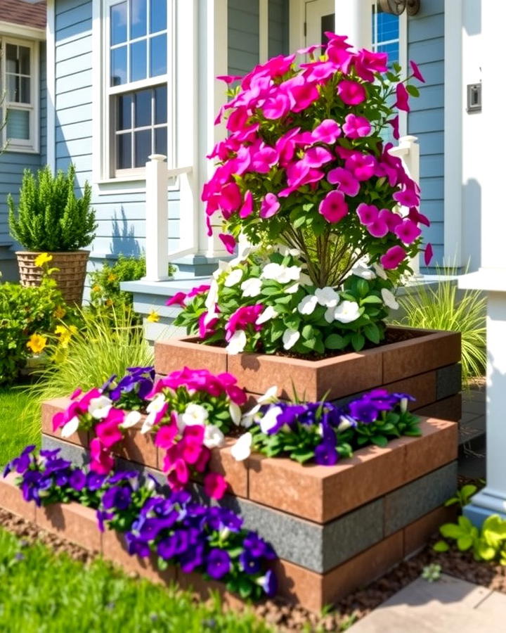 Tiered Flower Bed Design - 30 Front Yard Flower Bed Ideas