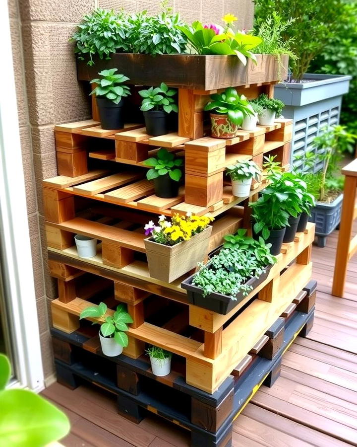 Tiered Pallet Garden - 25 Pallet Garden Ideas