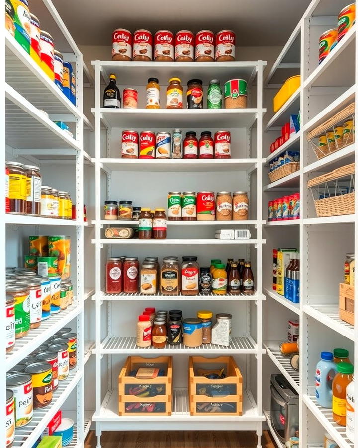 Tiered Shelves for Better Visibility - 25 Pantry Shelving Ideas