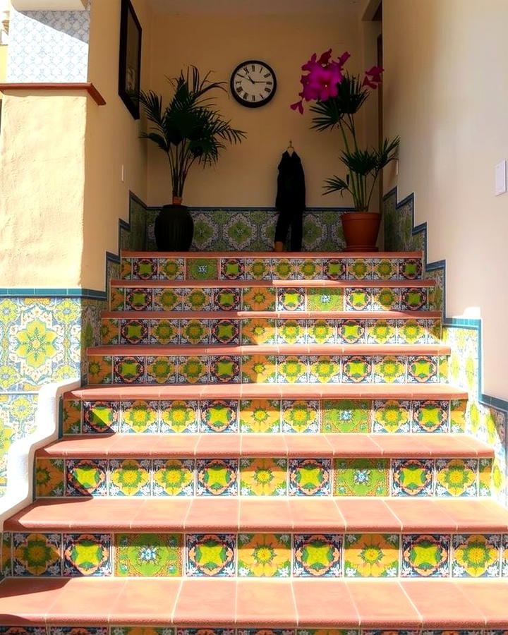 Tile Accents on Stairs and Borders - 30 Mediterranean House Exterior Ideas