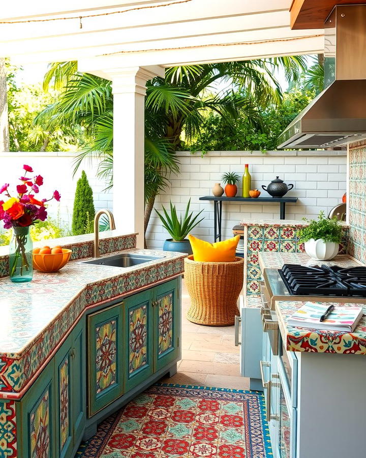 Tile Countertops for Custom Designs - 25 Outdoor Kitchen Countertop Ideas