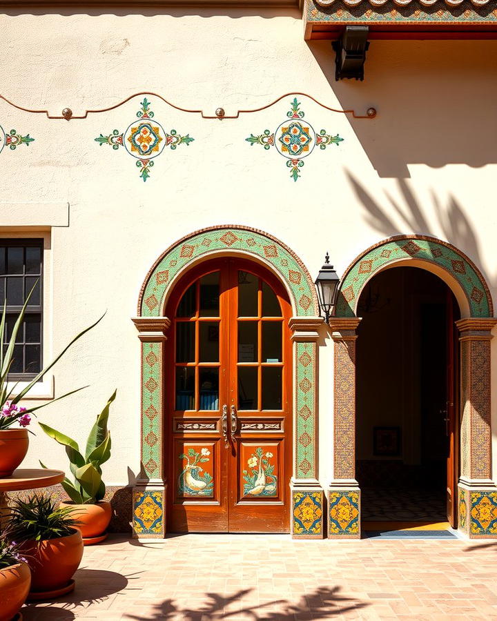 Tile Mosaic Accents - 25 spanish style home exterior ideas