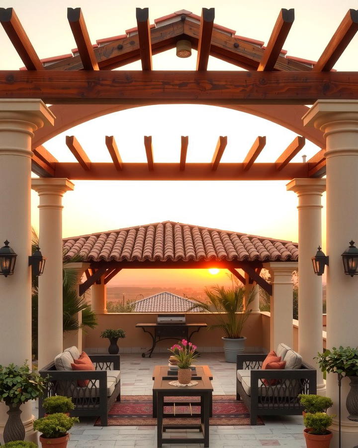 Tiled Roof - 25 Pergola Roof Ideas