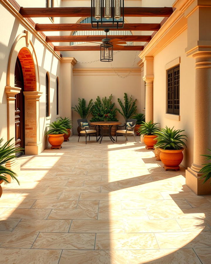 Timeless Travertine Appeal - 25 Stone Patio Ideas