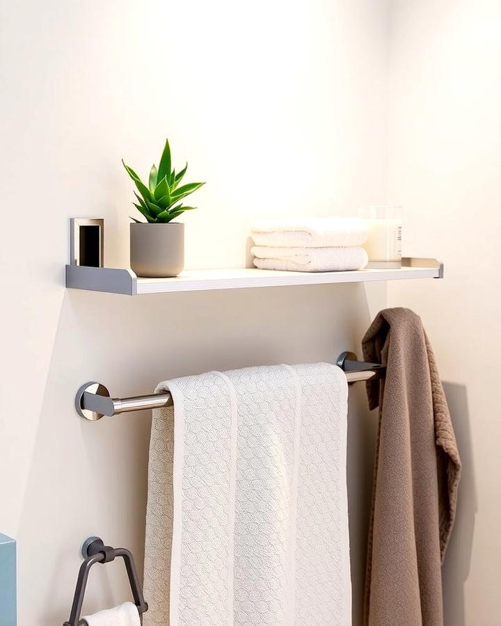 Towel Bar with Shelf 2 - 25 Towel Display Ideas