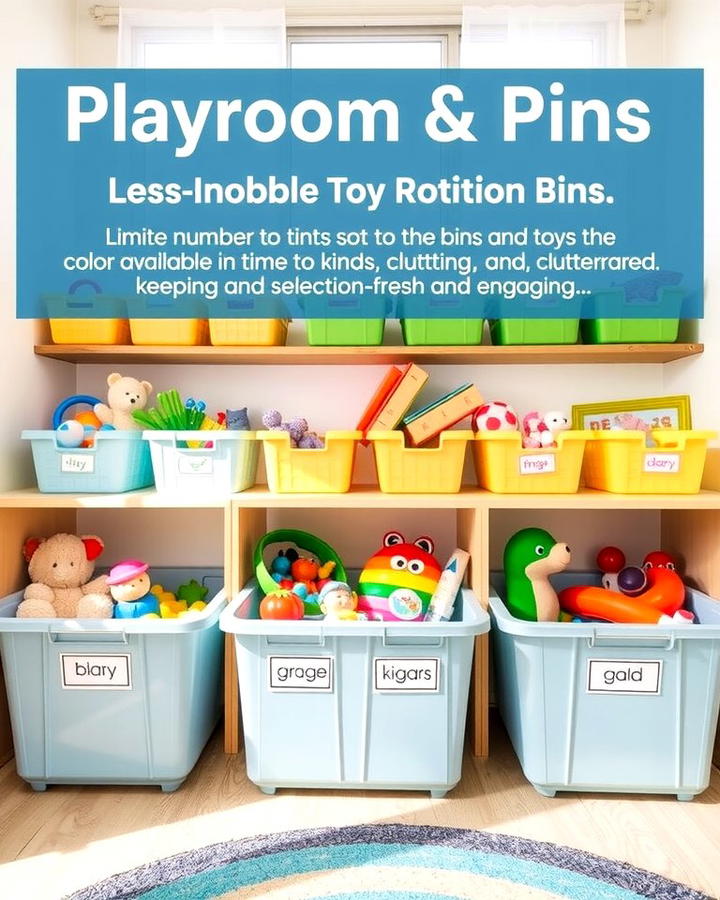 Toy Rotation Bins - 25 Playroom Storage Ideas