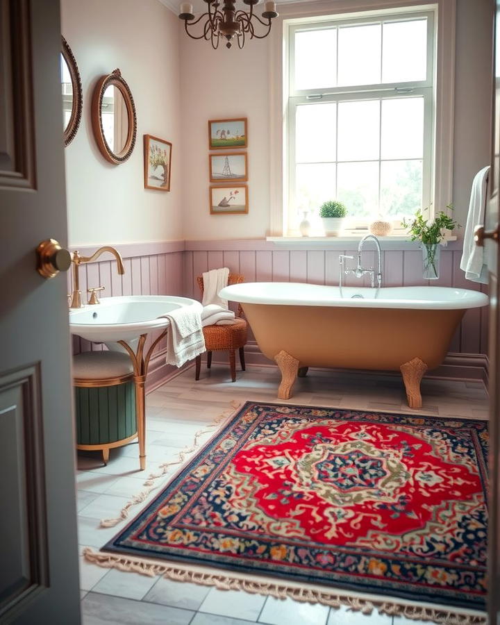 Traditional Rugs for a Cozy Finish - 25 Traditional Bathroom Ideas