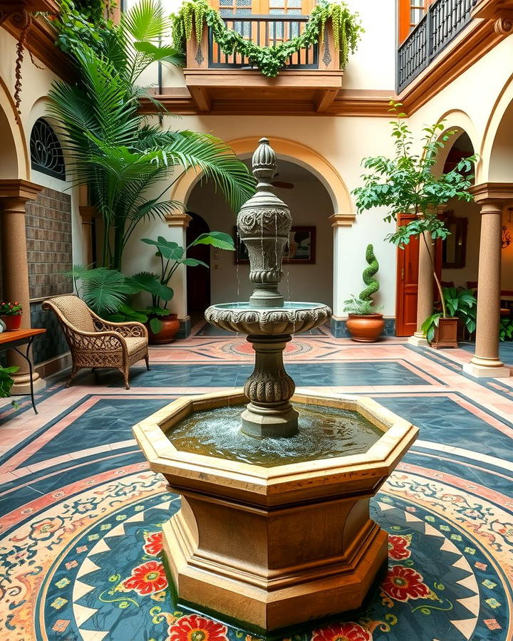 Traditional Spanish Water Fountain - 25 spanish courtyard ideas