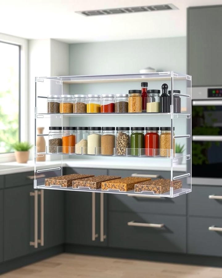 Transparent Acrylic Spice Rack - 25 Spice Rack Ideas