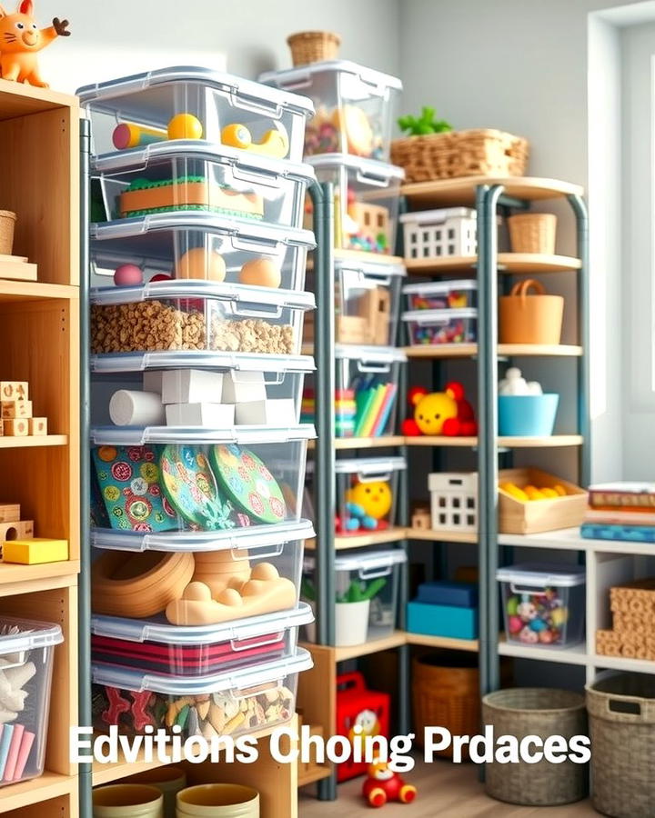 Transparent Storage Containers - 25 Playroom Storage Ideas