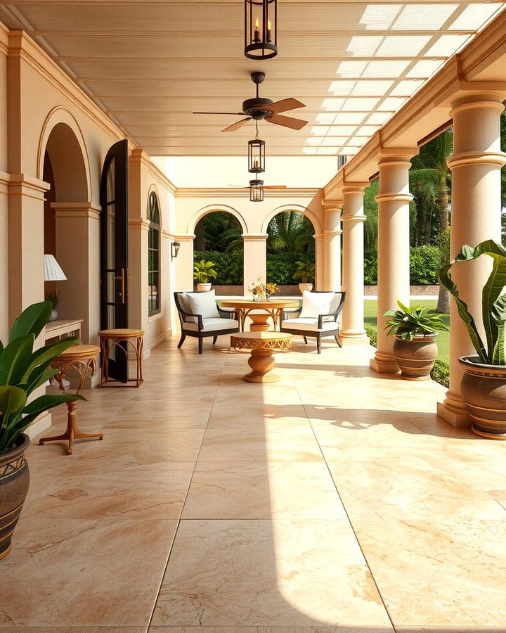 Travertine Tiles - 25 patio tile ideas