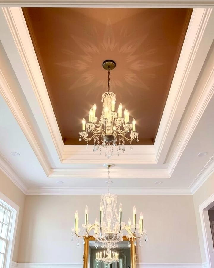 Tray Ceiling with Chandeliers - 25 tray ceiling ideas