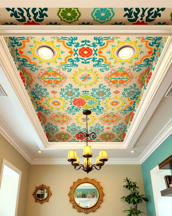 Tray Ceilings with Wallpaper Inserts - 25 tray ceiling ideas