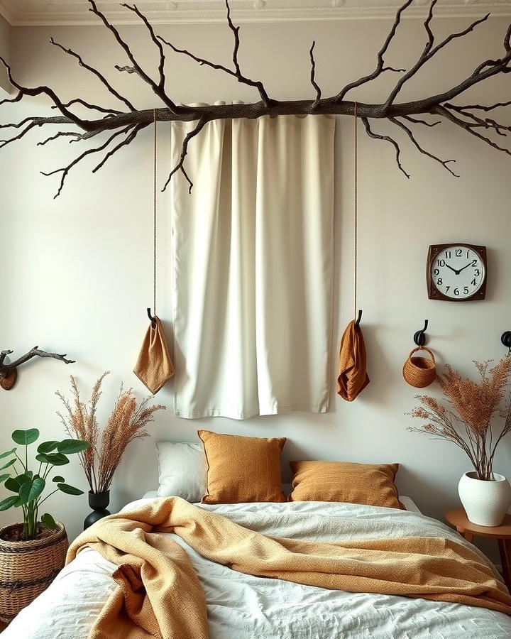 Tree Branch Decor 2 - 30 Forest Themed Bedroom Ideas