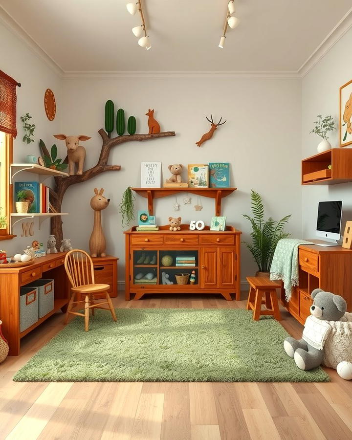 Tree Branch Shelving - 25 Woodland Nursery Ideas