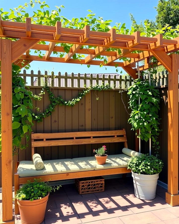 Trellis with Built In Seating - 25 Trellis Ideas