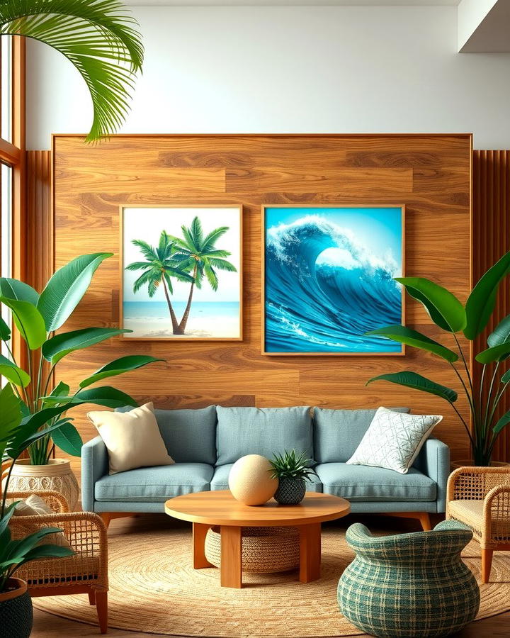 Tropical Art Pieces 2 - 25 Tropical Living Room Ideas