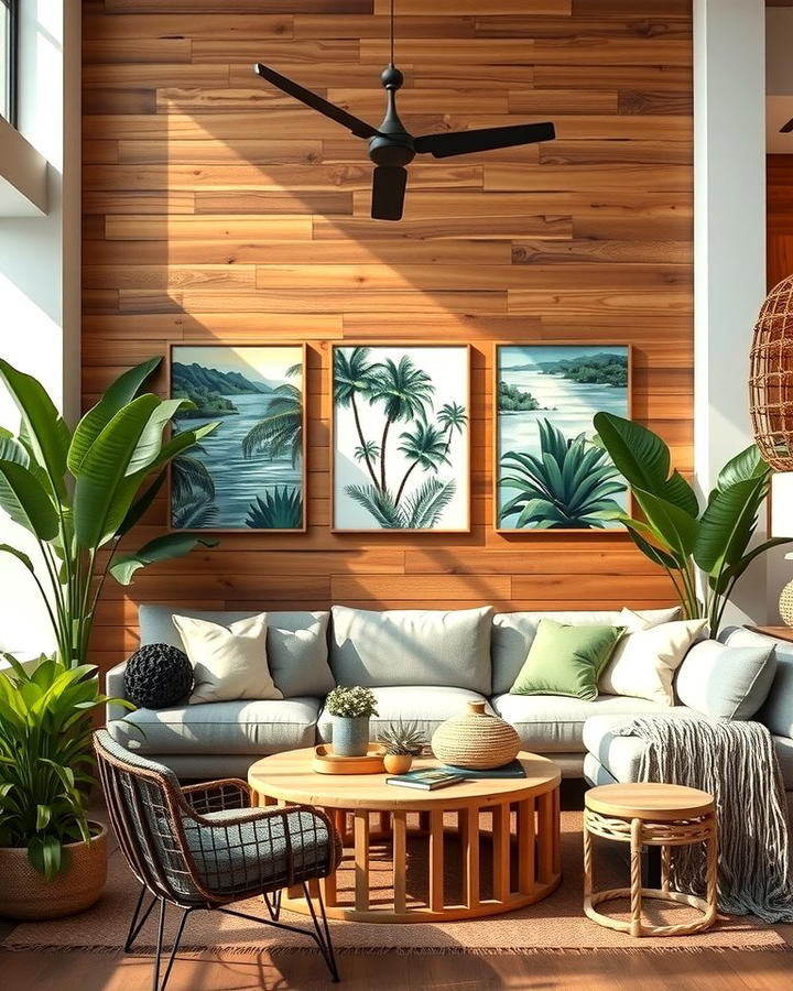 Tropical Art Pieces - 25 Tropical Living Room Ideas