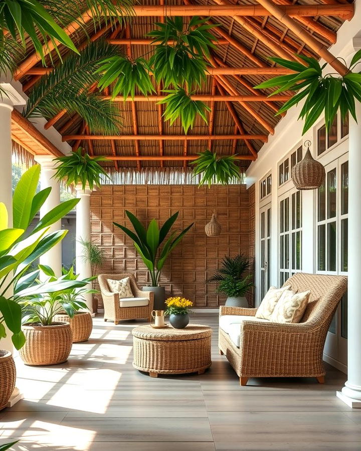 Tropical Inspired Oasis - 25 Shed Roof Porch Design Ideas