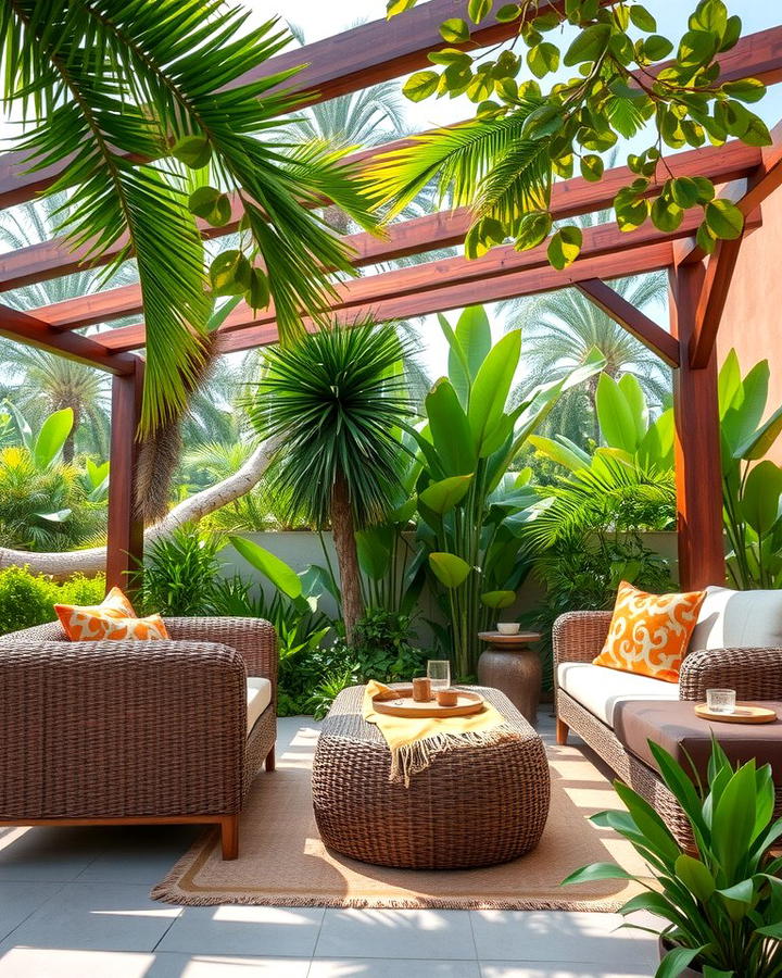 Tropical Lounge Areas - 25 Tropical Garden Ideas