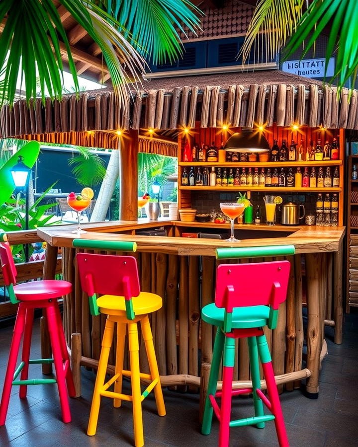 Tropical Outdoor Bar - 25 Tropical Patio Ideas