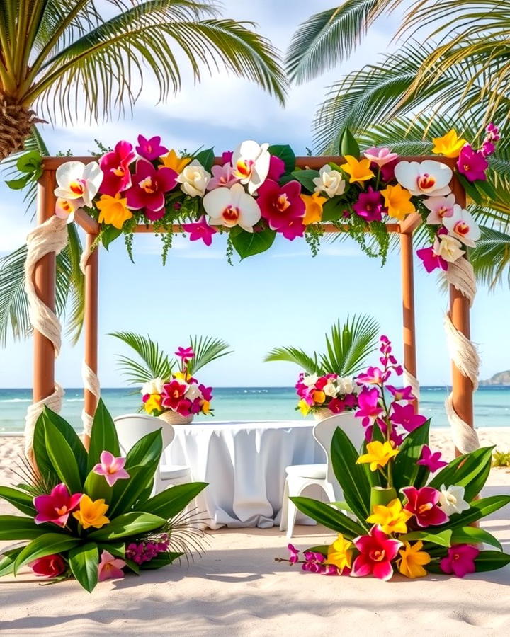 Tropical Paradise Oasis - 30 Wedding Altar Ideas