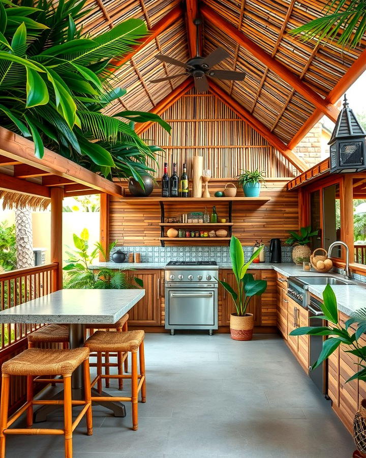 Tropical Paradise Vibes - 30 Pool House With Outdoor Kitchen Ideas