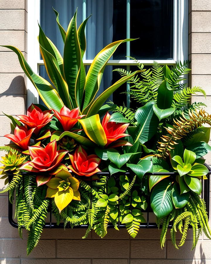 Tropical Plant Window Boxes - 25 window box ideas