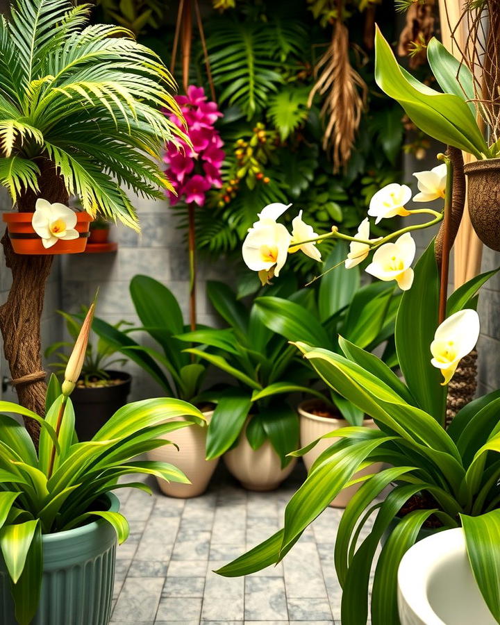 Tropical Plants to Refresh the Space - 25 Tropical Bathroom Ideas