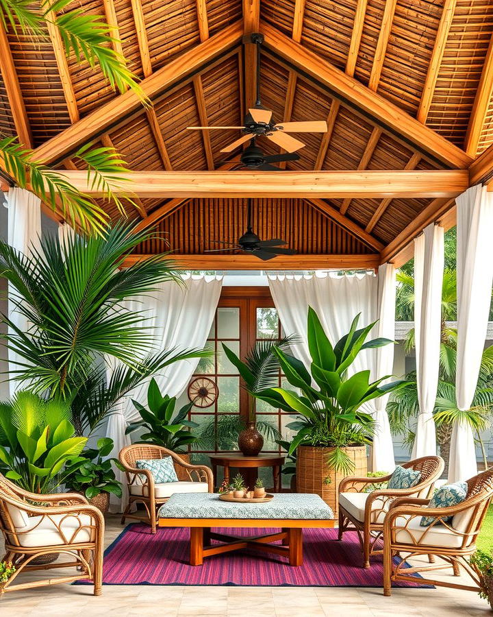 Tropical Retreat - 25 Open Gable Porch Ideas