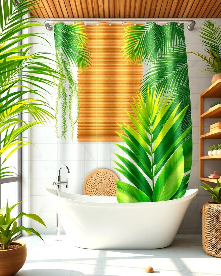 Tropical Themes for a Vacation Feel - 25 Shower Curtain Ideas