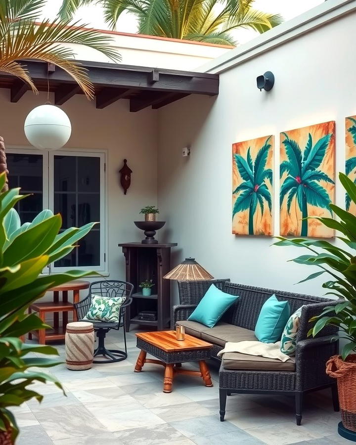 Tropical Wall Art - 25 Tropical Patio Ideas