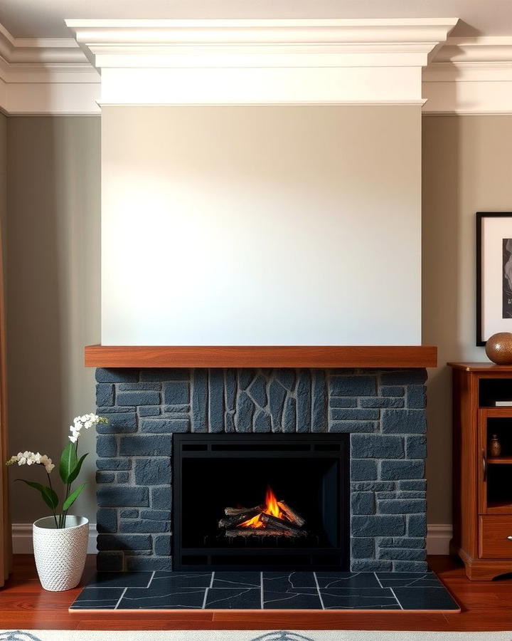 Two Tone Contrast - 30 Fireplace Wall Ideas