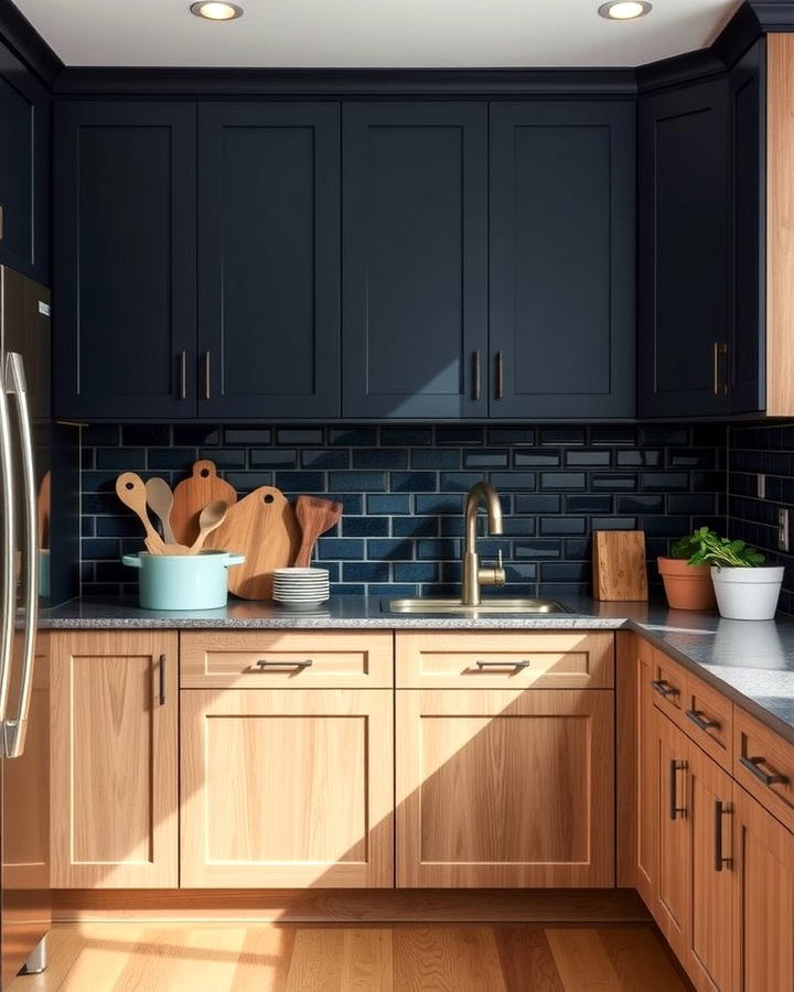 Two Tone Design with White Oak - 30 Kitchens With White Oak Cabinets