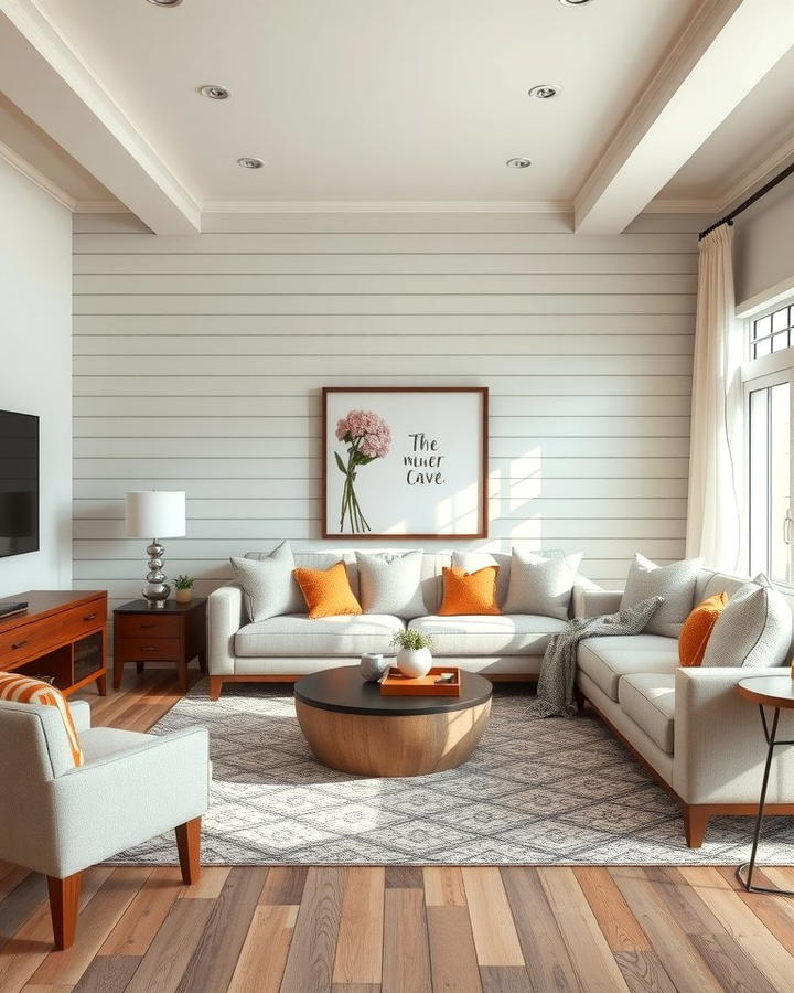 Two Tone Shiplap Design - 25 Shiplap Living Room Ideas