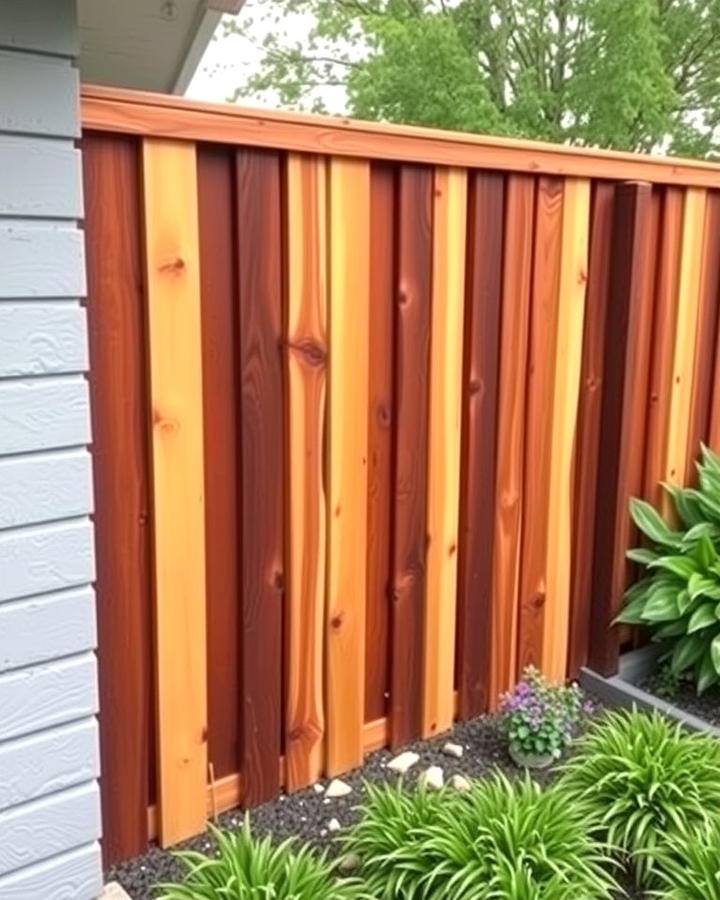 Two Tone Stained Pallet Fence - 25 Pallet Fence Ideas