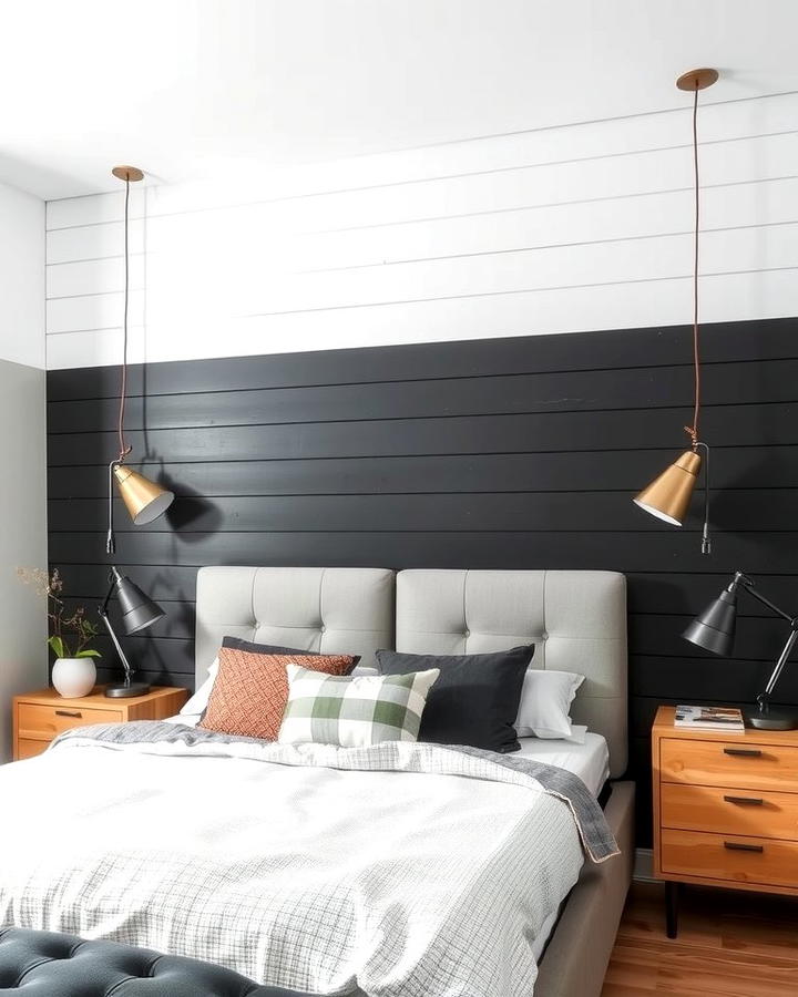 Two Toned Shiplap Walls - 25 Shiplap Bedroom Ideas