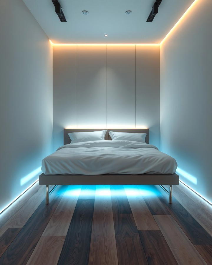 Under Bed Lighting for a Subtle Glow - 25 small bedroom lighting ideas