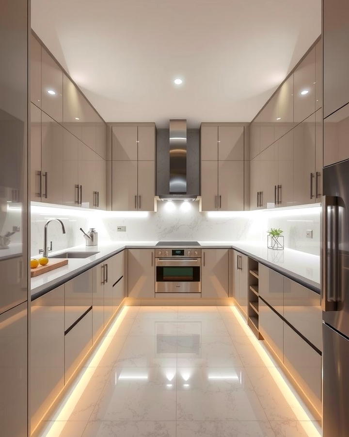 Under Cabinet Lighting 2 - 30 Parallel Modular Kitchen Design Ideas