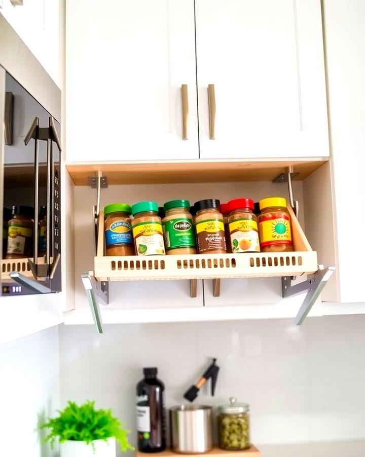 Under Cabinet Pull Down Rack - 25 Spice Rack Ideas