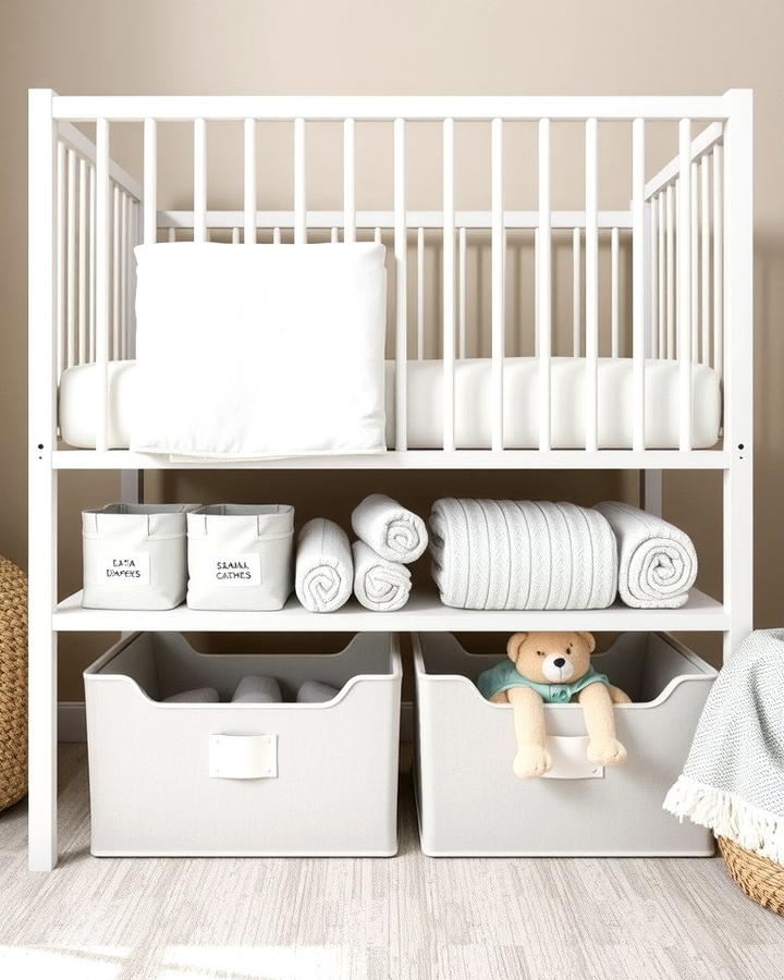 Under Crib Storage Bins for Hidden Organization - 25 Nursery Storage Ideas