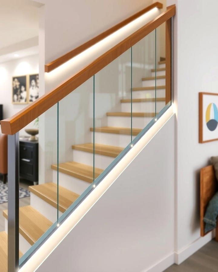 Under Railing LED Lights - 25 Staircase Lighting Ideas