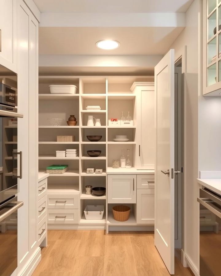 Under Stair Pantry for Hidden Storage - 25 Open Pantry Ideas