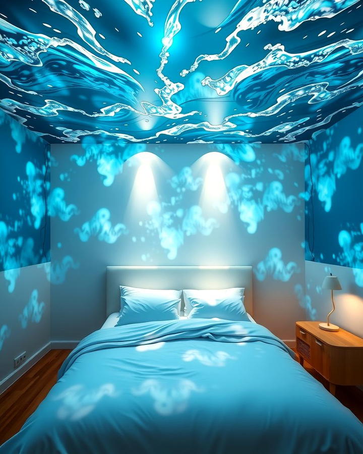 Underwater Lighting Effects 2 - 25 Ocean-themed Bedroom Ideas