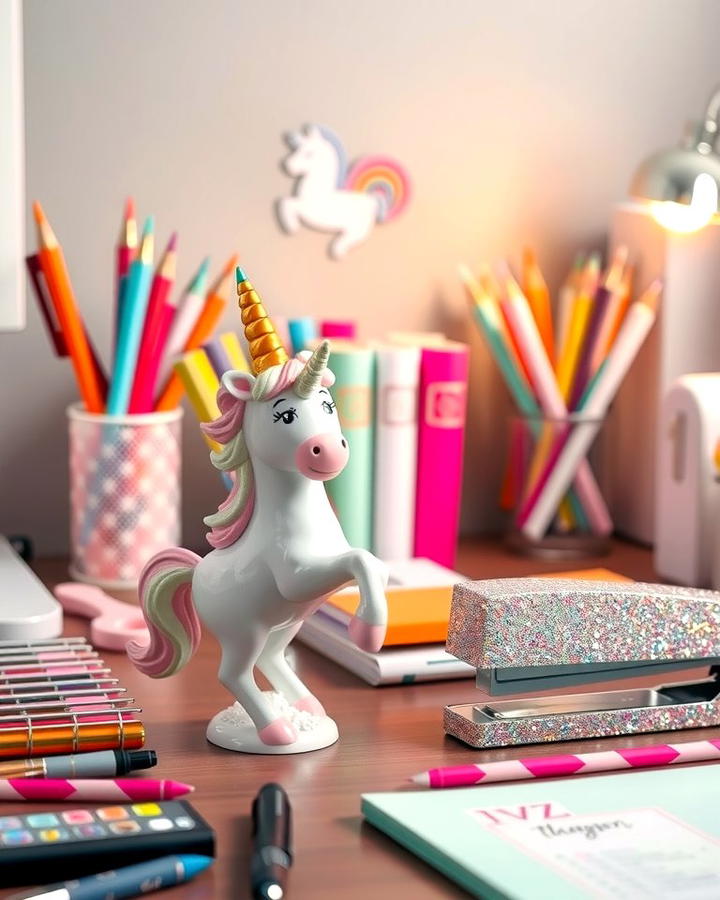 Unicorn Desk Accessories - 25 Unicorn Bedroom Ideas