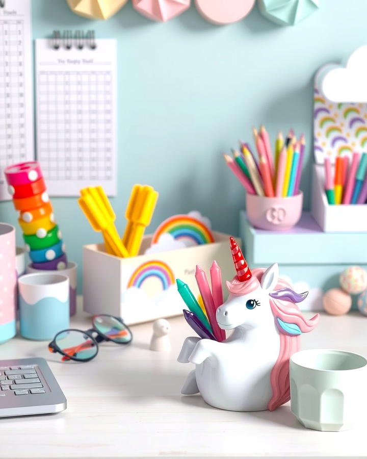 Unicorn Themed Desk Accessories - 25 Unicorn Bedroom Ideas